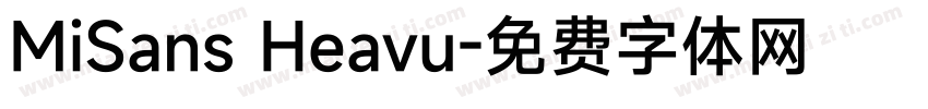 MiSans Heavu字体转换